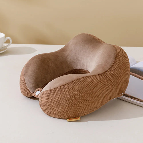 Oreiller Cervical en U à Mémoire de Forme - Confort Voyage