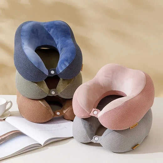 Oreiller Cervical en U à Mémoire de Forme - Confort Voyage