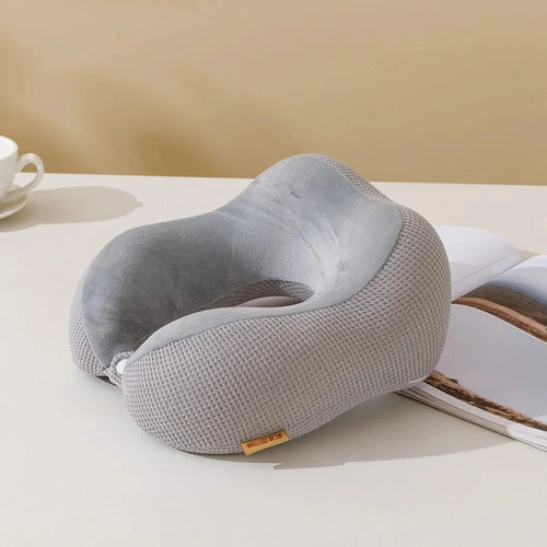 Oreiller Cervical en U à Mémoire de Forme - Confort Voyage