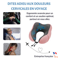 Thumbnail for Coussin ergonomique de voyage à mémoire de forme, conçu pour soulager les douleurs cervicales. Idéal pour les trajets en voiture, avion et moments de détente.